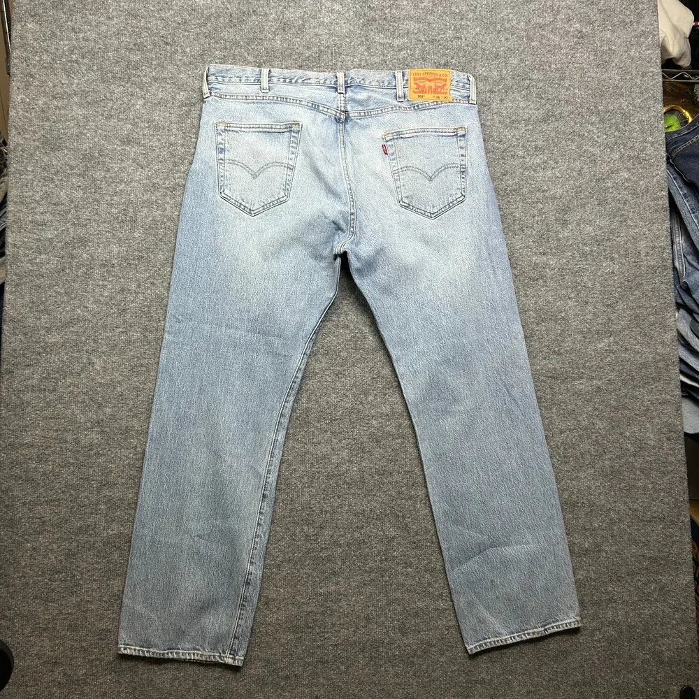 Levi's 501 Original Fit Jeans Men's Blue Denim Button‎ Fly Straight Leg - 39X30